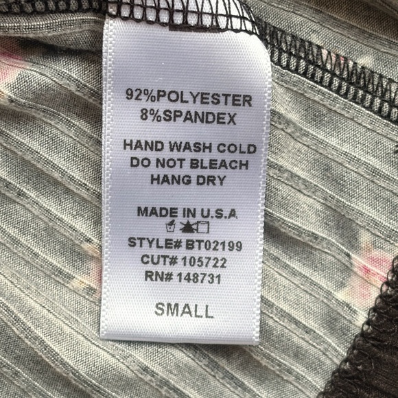 Blue Blush Black Floral Camisole Cropped Top S - Picture 3 of 4